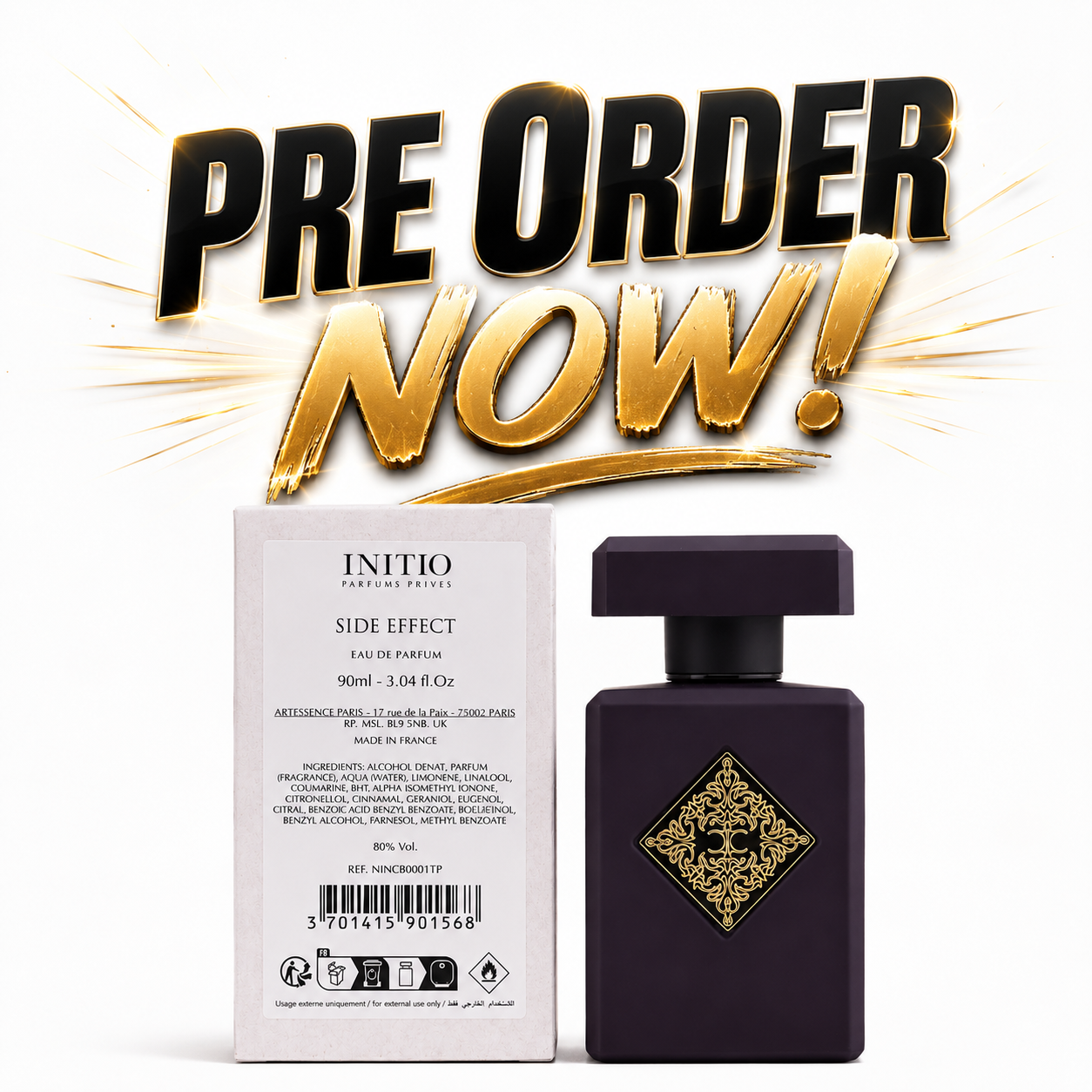 Initio Side Effect 90 mL tester w cap