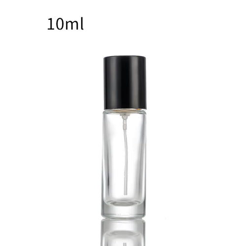 10ml glass pressurized perfume bottle crimp neck atomizer spray bottle, pack of 25