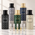 Maison Asrar Royal Collection discovery set with Majesty, Regent, Vanguard, Belgravia and Legacy bottles and five 2ml sample vials