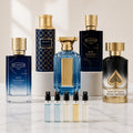 I'm Blue sample set: Blue Talisman EDP, Blue Talisman Extrait, Legacy, Icarus and Black Sapphire 2ml decants