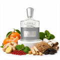 Creed Aventus Cologne perfume sample decant with mandarin, ginger, pink pepper, vetiver and birch