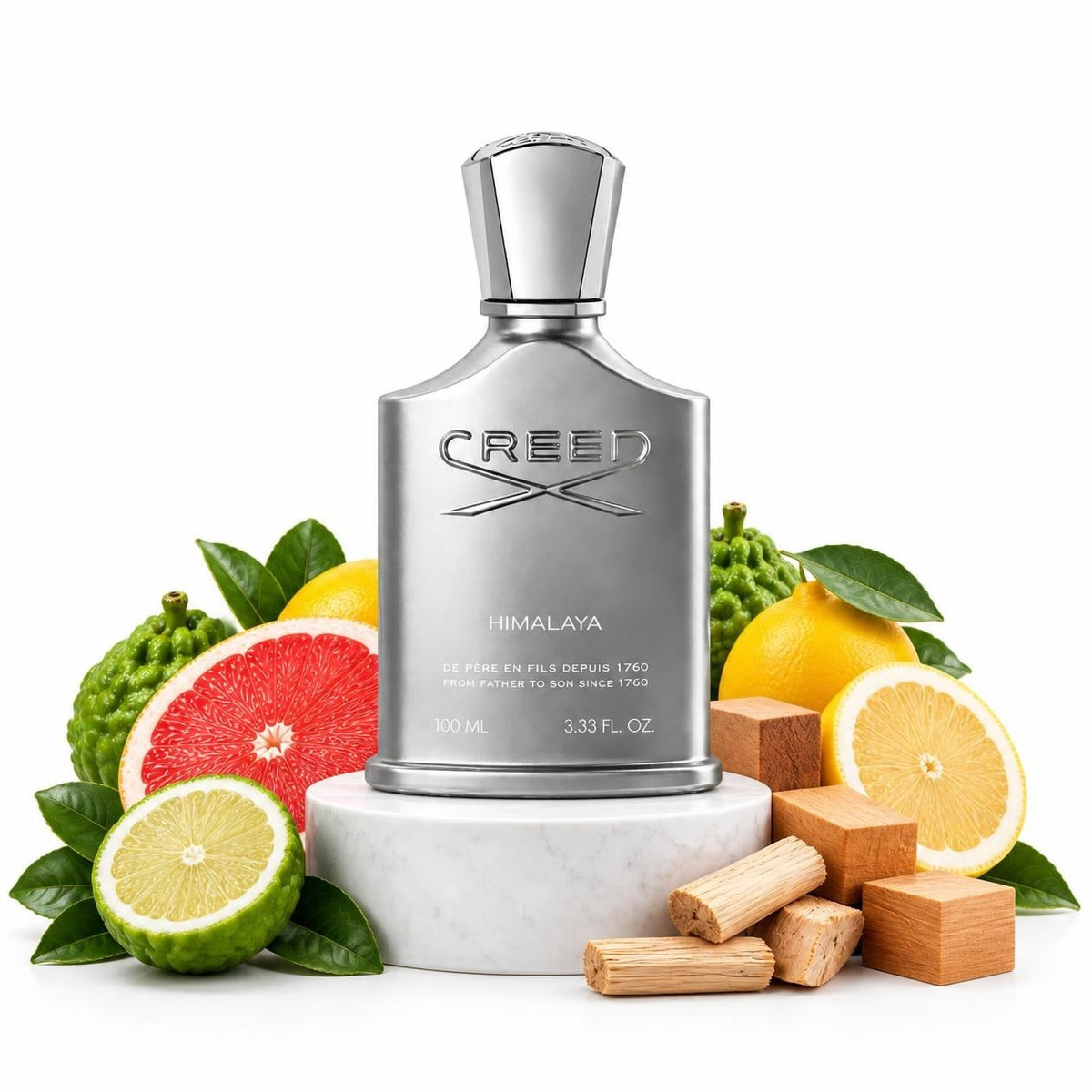 Creed Himalaya perfume sample decant with bergamot, grapefruit, lemon, sandalwood and cedar