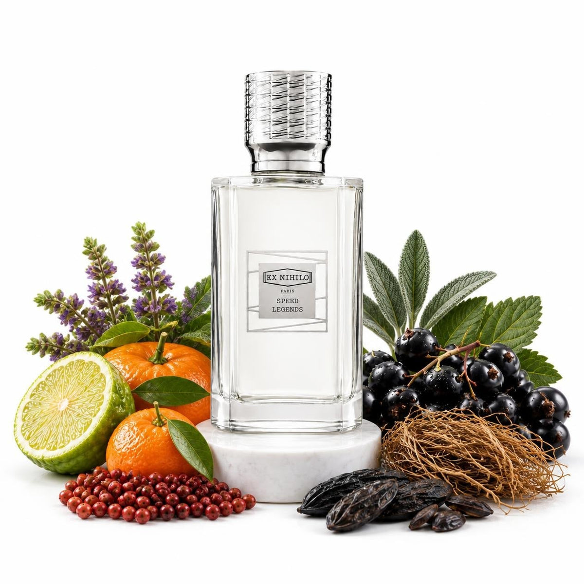 Ex Nihilo Speed Legends perfume sample decant with bergamot, mandarin, clary sage, blackcurrant and vetiver