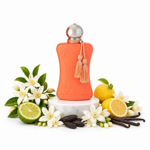 Parfums de Marly Athenais perfume sample decant with neroli, bergamot, yuzu, orange blossom, jasmine and vanilla