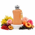 Parfums de Marly Cassili perfume sample decant with currant, plum, peach, rose, mimosa and vanilla