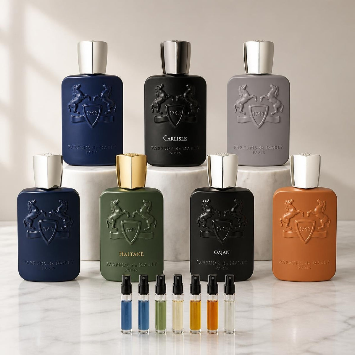 Parfums de Marly Winter discovery set with seven 2ml sample vials