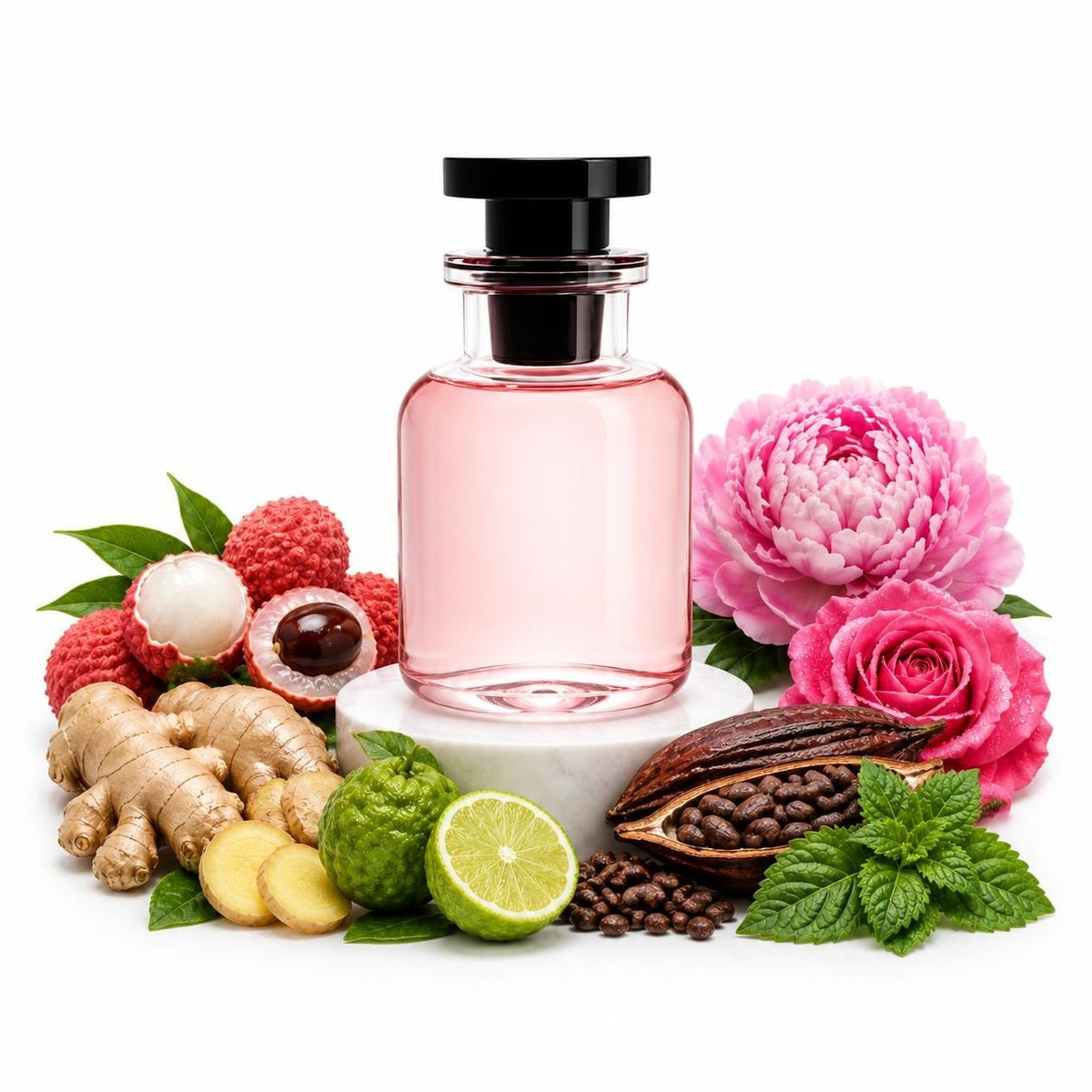 Attrape-Reves perfume sample decant with lychee, ginger, peony, rose and cacao